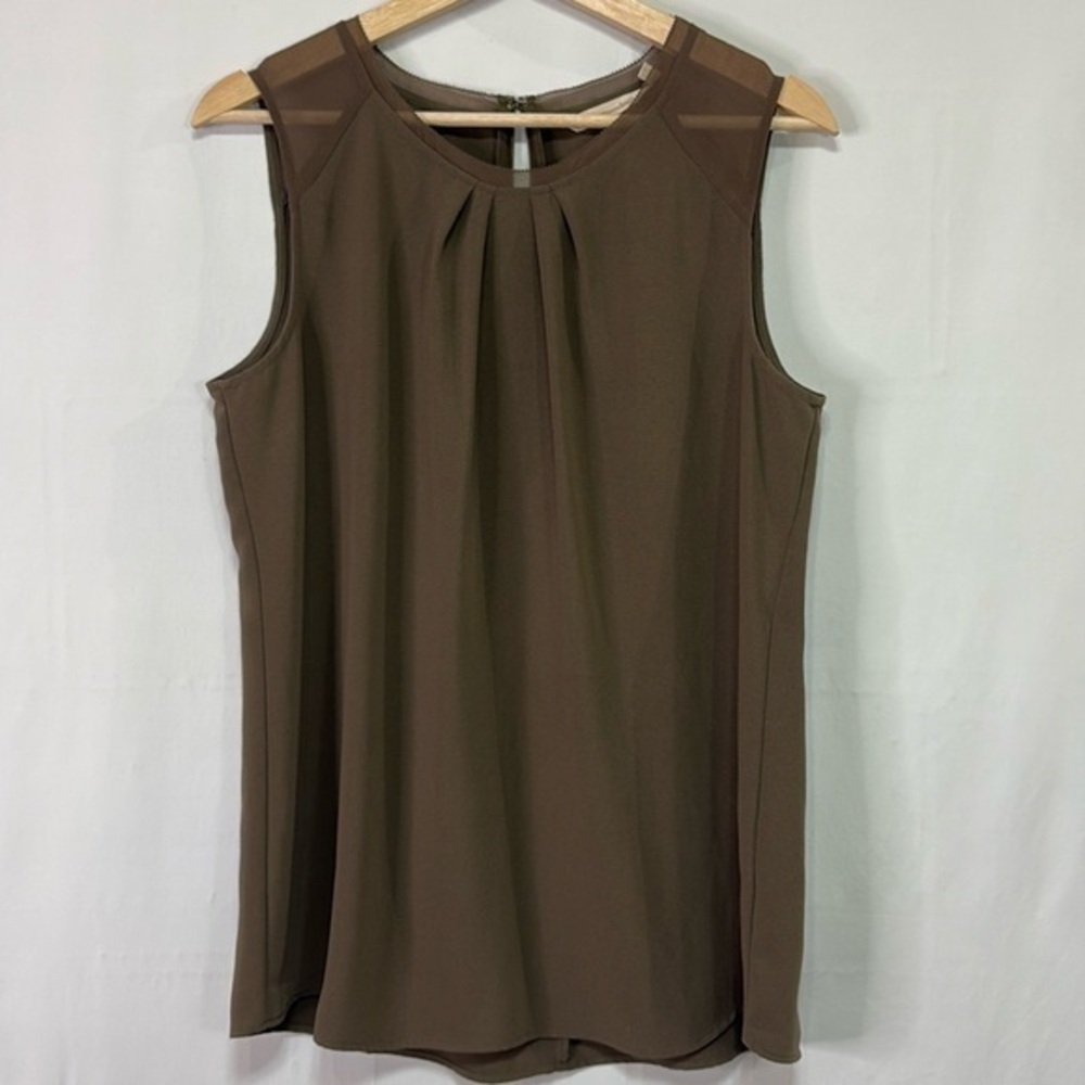 🍡 Soft Surroundings, mocha sleeveless blouse